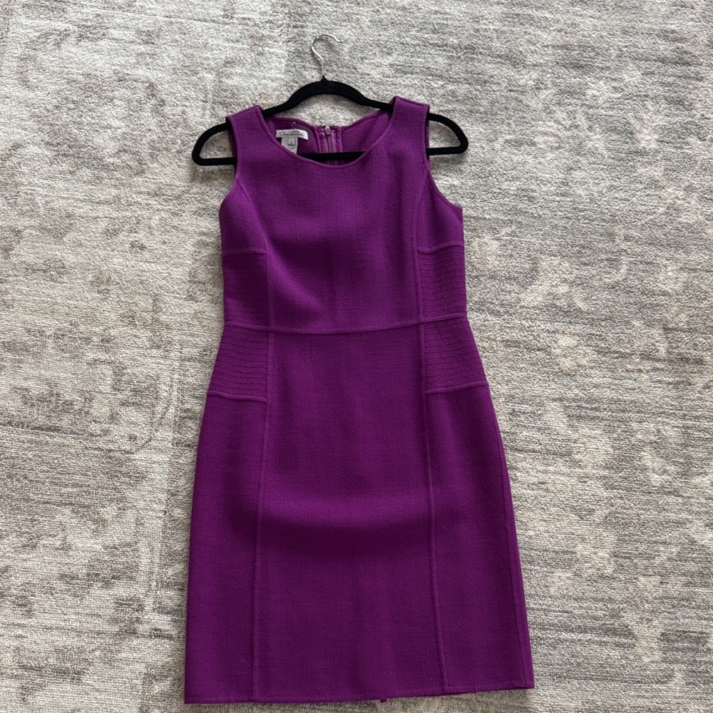 Oscar de la Renta Rich Purple Midi Dress